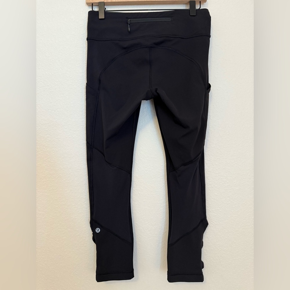 Lululemon Run Tempo Ruched Crop Leggings